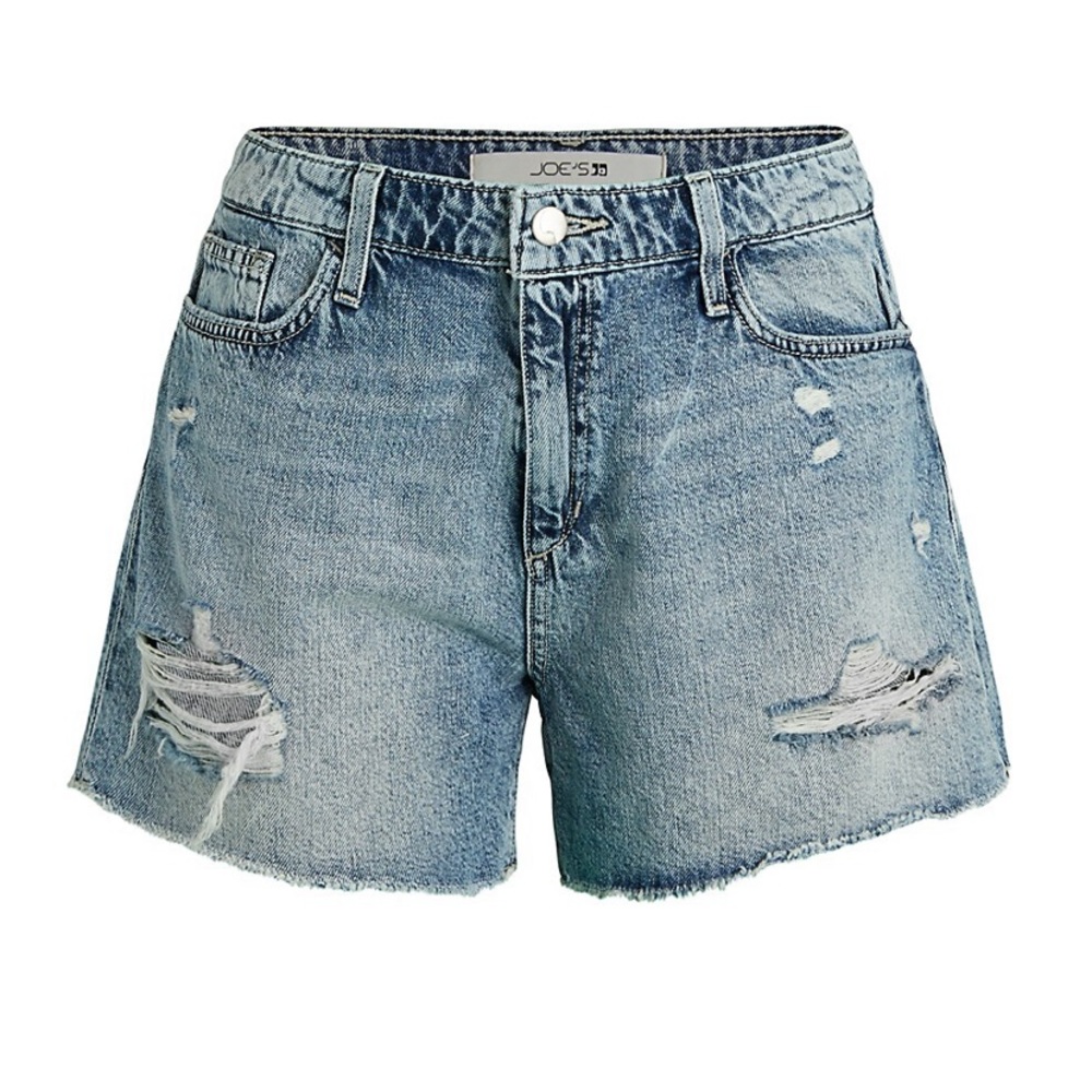 Joe’s Jeans High-Rise Distressed Denim Shorts